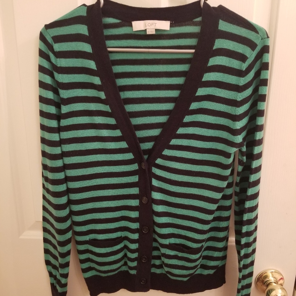 Green and black striped long sleeve